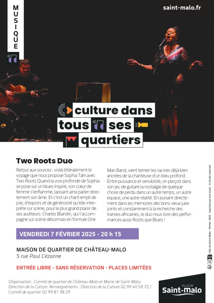 Culture dans tous ses quartiers - Two Roots Duo Le 7 fév 2025